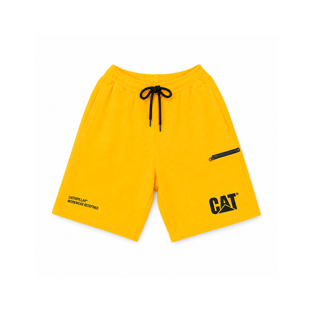Short amarillo Caterpillar 100% Algodón